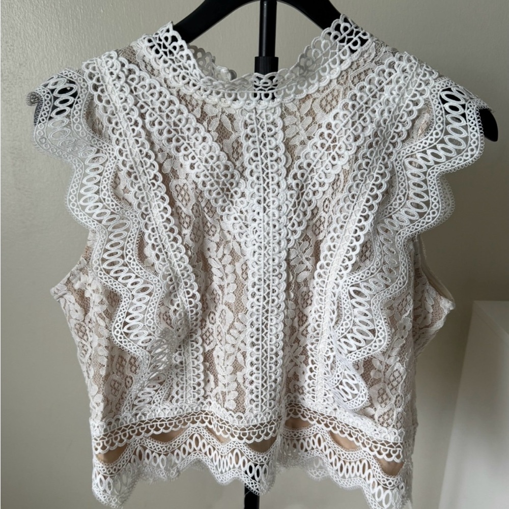 Lucy Paris Abigail Lace Crop Top